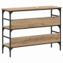 Mesa Consola con estante Roble artisan 100 x 32 x 75 cm en Mesas auxiliares | Comprar online en Foru.es