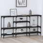 Mesa Consola Roble negro 160 x 29 x 80 cm Madera contrachapada en Mesas auxiliares | Comprar online en Foru.es