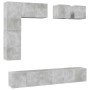 Set muebles de salón TV 8 pzas madera ingeniería gris hormigón en Muebles TV | Comprar online en Foru.es