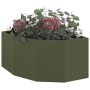 Macetero de Esquina Verde oliva 60 x 60 x 35 cm Acero en Macetas y jardineras | Comprar online en Foru.es