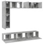 Set muebles de salón TV 8 pzas madera ingeniería gris hormigón en Muebles TV | Comprar online en Foru.es