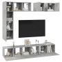 Set muebles de salón TV 8 pzas madera ingeniería gris hormigón en Muebles TV | Comprar online en Foru.es