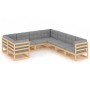 Muebles de jardín 8 pzas y cojines madera maciza pino de vidaXL, Conjuntos de jardín - Ref: Foro24-3077024, Precio: 797,20 €,...