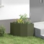 Macetero de Esquina Verde oliva 45 x 45 x 35 cm Acero en Macetas y jardineras | Comprar online en Foru.es