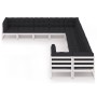 Set de muebles de jardín 10 pzas con cojines madera pino blanco de vidaXL, Conjuntos de jardín - Ref: Foro24-3077055, Precio:...