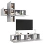 Set de muebles de salón 7 pzas madera ingeniería gris hormigón en Muebles TV | Comprar online en Foru.es
