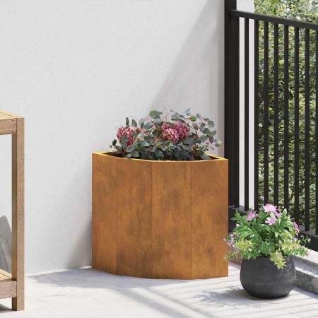 Macetero de Esquina Oxidado 30 x 30 x 35 cm Acero oxidado en Macetas y jardineras | Comprar online en Foru.es
