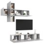 Set de muebles de salón 7 pzas madera ingeniería gris hormigón en Muebles TV | Comprar online en Foru.es