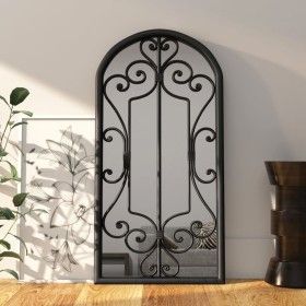 Espejo de hierro negro para uso interior 70x30 cm de vidaXL, Espejos - Ref: Foro24-3093546, Precio: 92,31 €, Descuento: %