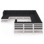 Set de muebles de jardín 12 pzas con cojines madera pino blanco de vidaXL, Conjuntos de jardín - Ref: Foro24-3077105, Precio:...
