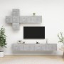Set de muebles de salón 7 pzas madera ingeniería gris hormigón en Muebles TV | Comprar online en Foru.es