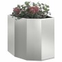 Macetero de Esquina Plateado 45 x 45 x 50 cm Acero galvanizado en Macetas y jardineras | Comprar online en Foru.es