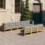 Muebles de jardín 8 pzas y cojines madera maciza pino de vidaXL, Conjuntos de jardín - Ref: Foro24-3077144, Precio: 823,49 €,...