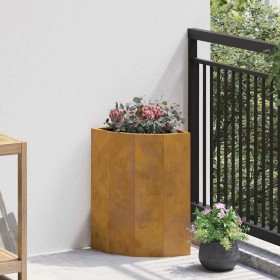 Macetero de Esquina Oxidado 30 x 30 x 50 cm Acero oxidado en Macetas y jardineras | Comprar online en Foru.es
