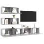 Set muebles de salón TV 4 pzas madera ingeniería gris hormigón en Muebles TV | Comprar online en Foru.es