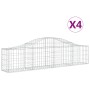 Cestas de gaviones 4 uds forma de arco hierro 200x30x40/60 cm de vidaXL, Maceteros y jardineras - Ref: Foro24-3145369, Precio...