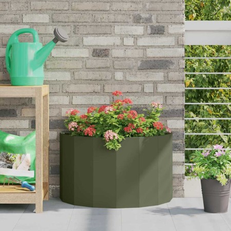 Jardinera Verde Oliva 60 x 30 x 35 cm Acero en Macetas y jardineras | Comprar online en Foru.es