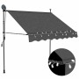 Toldo manual retráctil con LED gris antracita 150 cm en Toldos | Comprar online en Foru.es