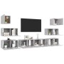 Set muebles de salón TV 8 pzas madera ingeniería gris hormigón en Muebles TV | Comprar online en Foru.es