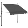 Toldo manual retráctil con LED gris antracita 150 cm en Toldos | Comprar online en Foru.es