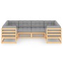 Juego de muebles de jardín 6 pzas y cojines madera maciza pino de vidaXL, Conjuntos de jardín - Ref: Foro24-3077294, Precio: ...