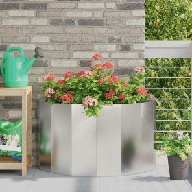 Jardinera Plateado 90 x 45 x 50 cm Acero inoxidable en Macetas y jardineras | Comprar online en Foru.es