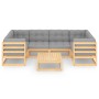 Juego de muebles de jardín 7 pzas y cojines madera maciza pino de vidaXL, Conjuntos de jardín - Ref: Foro24-3077299, Precio: ...