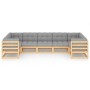 Juego de muebles de jardín 7 pzas y cojines madera maciza pino de vidaXL, Conjuntos de jardín - Ref: Foro24-3077304, Precio: ...