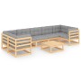 Muebles de jardín 8 pzas y cojines madera maciza pino de vidaXL, Conjuntos de jardín - Ref: Foro24-3077309, Precio: 706,19 €,...