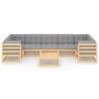 Muebles de jardín 8 pzas y cojines madera maciza pino de vidaXL, Conjuntos de jardín - Ref: Foro24-3077309, Precio: 706,19 €,...