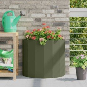 Jardinera Verde Oliva 60 x 30 x 50 cm Acero en Macetas y jardineras | Comprar online en Foru.es