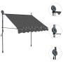 Toldo manual retráctil con LED gris antracita 150 cm en Toldos | Comprar online en Foru.es