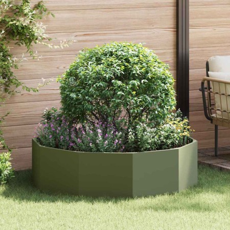 Jardinera Verde Oliva 120 x 120 x 35 cm Acero en Macetas y jardineras | Comprar online en Foru.es