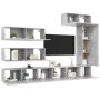 Set muebles de salón TV 7 pzas madera ingeniería gris hormigón en Muebles TV | Comprar online en Foru.es