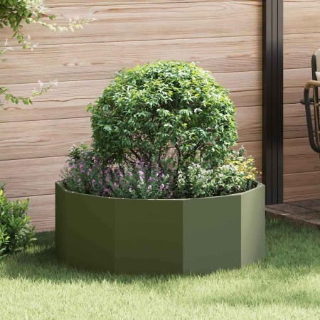 Jardinera Verde Oliva 90 x 90 x 35 cm Acero en Macetas y jardineras | Comprar online en Foru.es