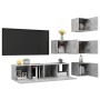 Set de muebles de salón 6 pzas madera ingeniería gris hormigón en Muebles TV | Comprar online en Foru.es