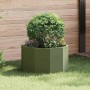 Jardinera Verde Oliva 60 x 60 x 35 cm Acero en Macetas y jardineras | Comprar online en Foru.es