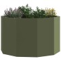 Jardinera Verde Oliva 60 x 60 x 35 cm Acero en Macetas y jardineras | Comprar online en Foru.es