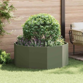 Jardinera Verde Oliva 120 x 120 x 50 cm Acero en Macetas y jardineras | Comprar online en Foru.es