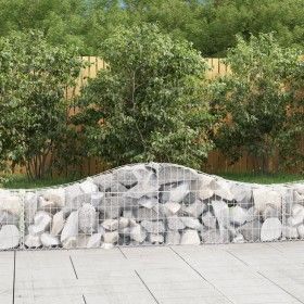 Cestas de gaviones 14 uds forma de arco hierro 200x30x40/60 cm de vidaXL, Maceteros y jardineras - Ref: Foro24-3145379, Preci...