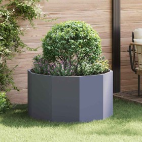 Jardinera Antracita 90 x 90 x 50 cm Acero en Macetas y jardineras | Comprar online en Foru.es