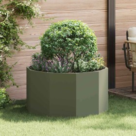 Jardinera Verde Oliva 90 x 90 x 50 cm Acero en Macetas y jardineras | Comprar online en Foru.es