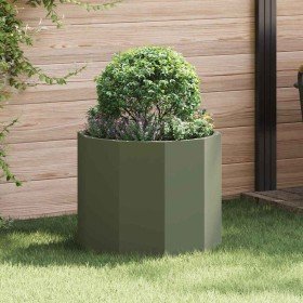 Jardinera Verde Oliva 60 x 60 x 50 cm Acero en Macetas y jardineras | Comprar online en Foru.es