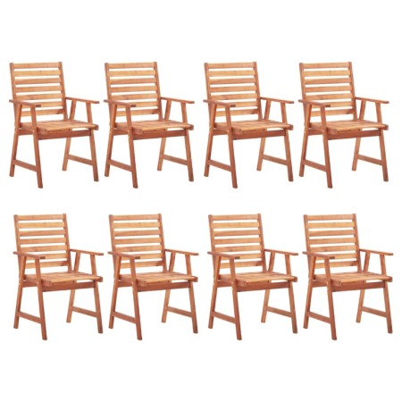 Sillas de comedor de jardín 8 uds madera maciza de acacia de vidaXL, Sillas de jardín - Ref: Foro24-3078319, Precio: 547,45 €...