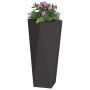 Jardinera 2 pcs Negro 30 x 30 x 75 cm Acero en Macetas y jardineras | Comprar online en Foru.es