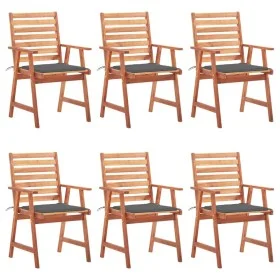 Sillas comedor de jardín y cojines 6 uds madera maciza acacia de vidaXL, Sillas de jardín - Ref: Foro24-3078347, Precio: 406,...