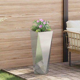 Jardinera Plateado 30 x 30 x 75 cm Acero Galvanizado en Macetas y jardineras | Comprar online en Foru.es