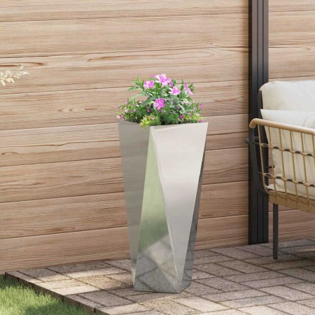 Jardinera Plateado 30 x 30 x 75 cm Acero Galvanizado en Macetas y jardineras | Comprar online en Foru.es