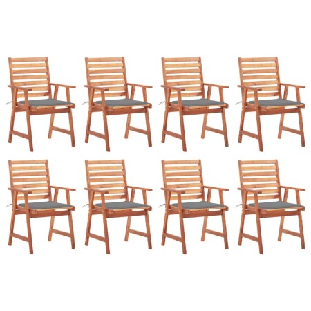 Sillas comedor de jardín y cojines 8 uds madera maciza acacia de vidaXL, Sillas de jardín - Ref: Foro24-3078375, Precio: 588,...