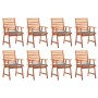 Sillas comedor de jardín y cojines 8 uds madera maciza acacia de vidaXL, Sillas de jardín - Ref: Foro24-3078375, Precio: 588,...